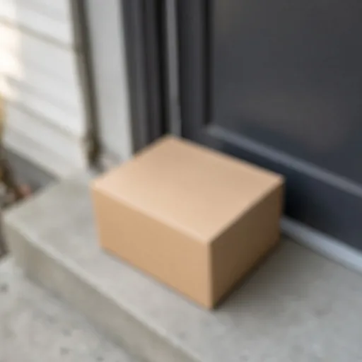Foto borrosa de una caja junto a una puerta